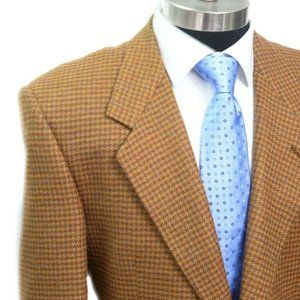 Ermengildo Zegna brown houndstooth wool blazer